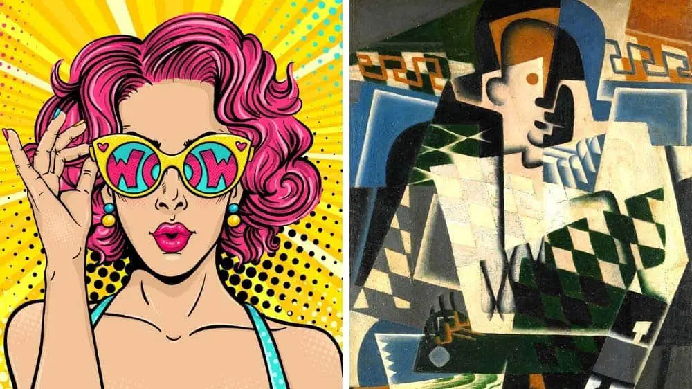 The difference between pop art and cubism.