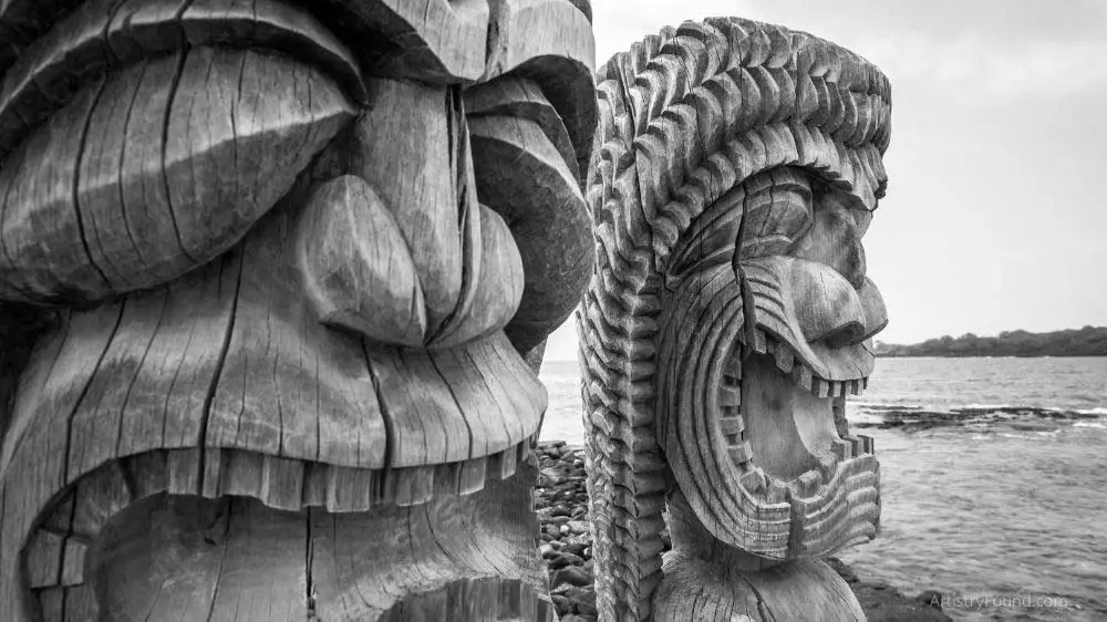 The tiki carvings you see when you visit the islands of Hawaii and the South Pacific are examples of subtractive sculpture.