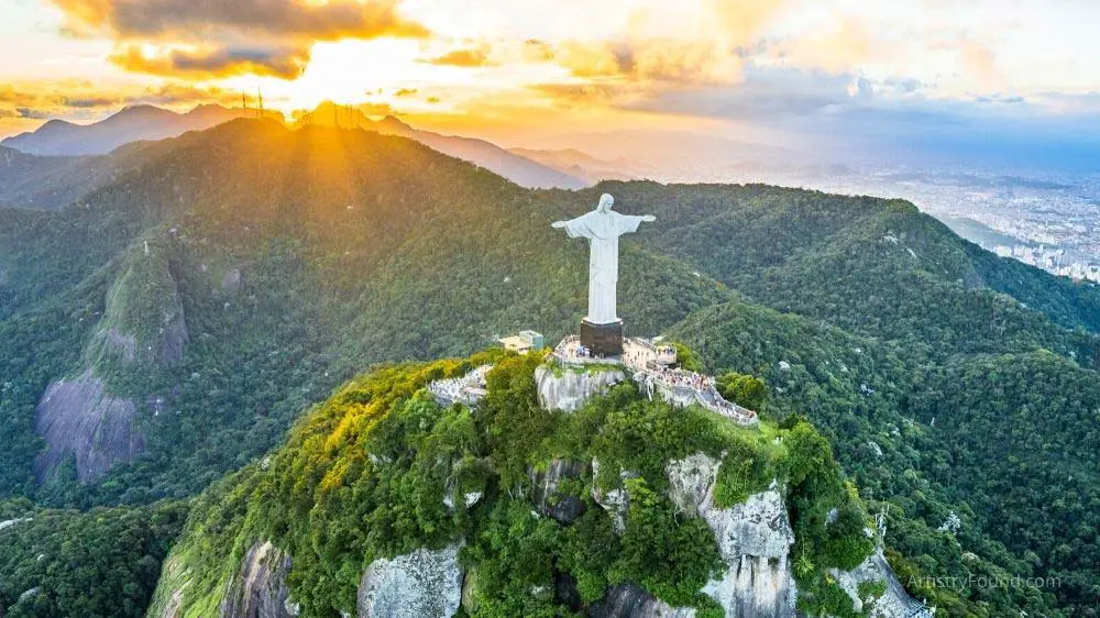 Christ The Redeemer statue in Rio de Janeiro, Brazil.