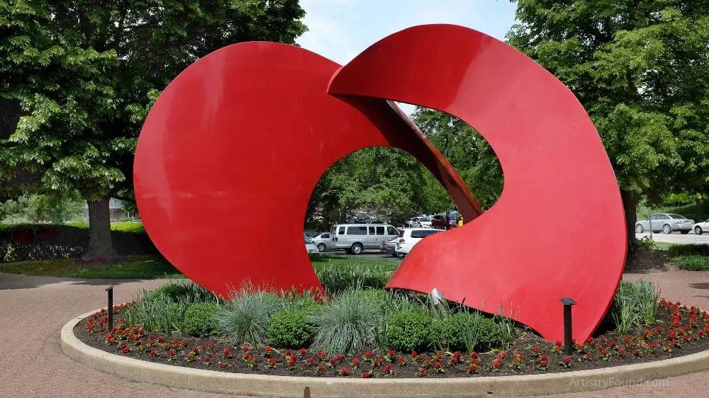 "Landforms" a public sculpture in Naperville, Illinois.