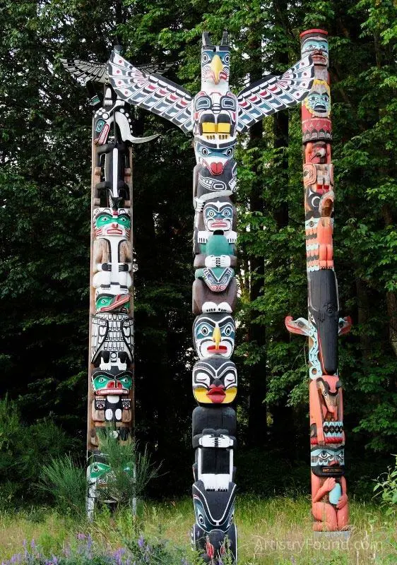 Totem poles are a form of religious statues.