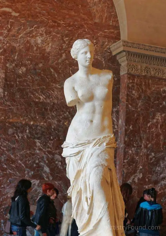 Venus de Milo statue at the Louvre Museum in Paris, France.