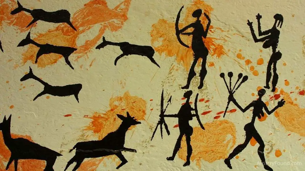 A primitive cave painting is an example of Representational Art.