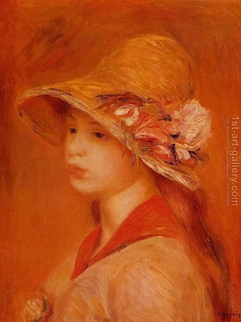 Pierre Auguste Renoir - “Portrait Of A Young Girl”
