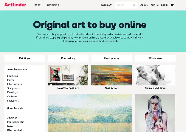 You can buy original art at Artfinder