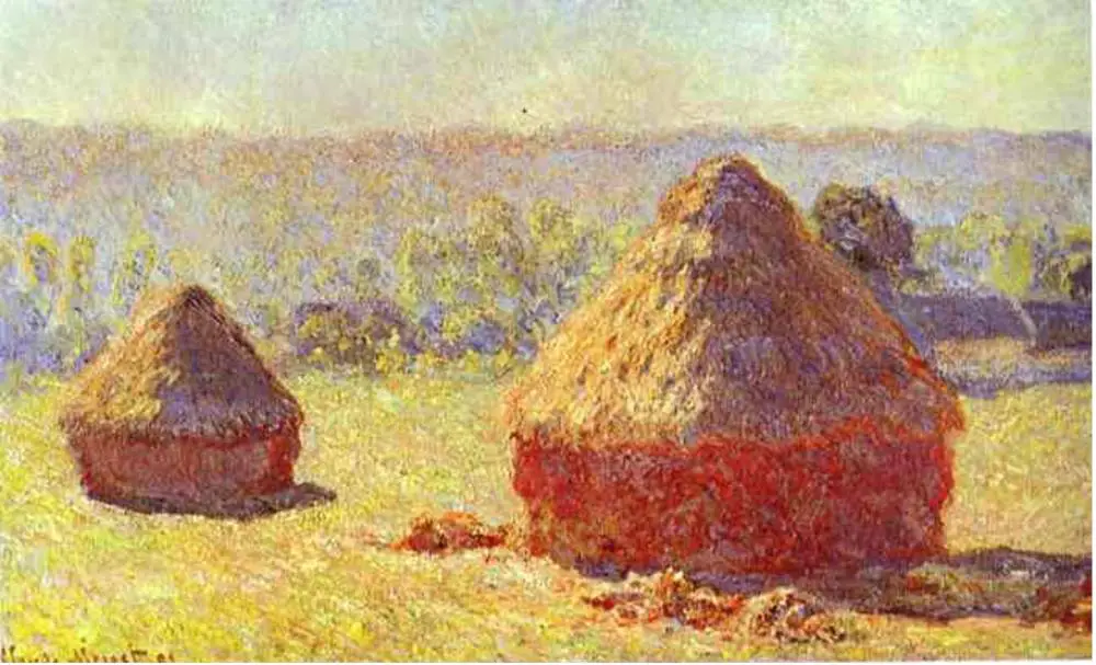 Example of variety in art: Claude Monet Haystacks